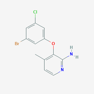3-(3-Bromo-5-chlorophenoxy)-4-methylpyridin-2-amine