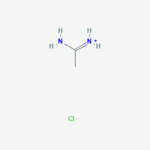molecular formula C2H7ClN2 B8502412 1-Aminoethylideneazanium;chloride 