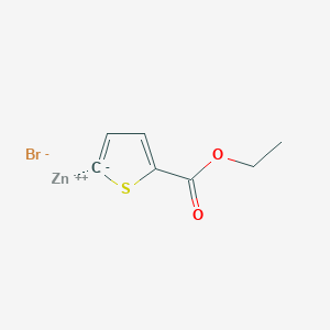 molecular formula C7H7BrO2SZn B8502431 zinc;ethyl 2H-thiophen-2-ide-5-carboxylate;bromide 