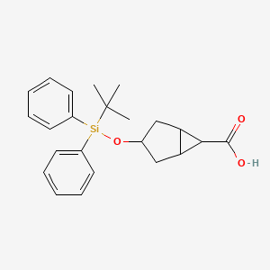 molecular formula C23H28O3Si B8502438 3-((Tert-butyldiphenylsilyl)oxy)bicyclo[3.1.0]hexane-6-carboxylic acid 