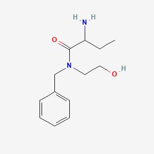molecular formula C13H20N2O2 B8502454 2-amino-N-benzyl-N-(2-hydroxyethyl)butanamide 