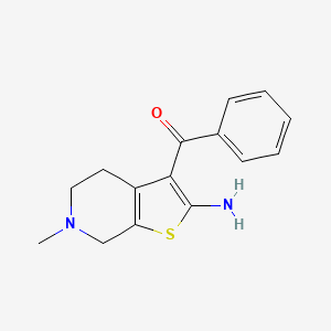 molecular formula C15H16N2OS B8502464 2-Amino-3-benzoyl-6-methyl-4,5,6,7-tetrahydrothieno[2,3-c]pyridine 