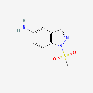 molecular formula C8H9N3O2S B8502500 1-(methylsulfonyl)-1H-indazol-5-amine 