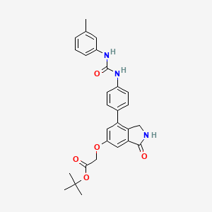 Acetic acid,2-[[2,3-dihydro-7-[4-[[[(3-methylphenyl)amino]carbonyl]amino]phenyl]-3-oxo-1h-isoindol-5-yl]oxy]-,1,1-dimethylethyl ester