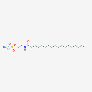 molecular formula C20H40NNaO5S B085026 Octadecanamide, N-(2-(sulfooxy)ethyl)-, monosodium salt CAS No. 14351-59-8