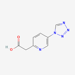 molecular formula C8H7N5O2 B8502664 2-(5-(1H-tetrazol-1-yl)pyridin-2-yl)acetic acid 