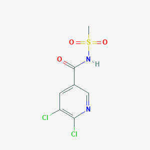 molecular formula C7H6Cl2N2O3S B8502684 5,6-dichloro-N-(methylsulfonyl)nicotinamide 