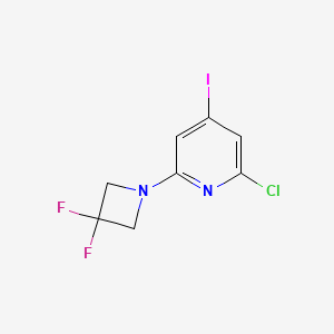 molecular formula C8H6ClF2IN2 B8502687 2-Chloro-6-(3,3-difluoroazetidin-1-yl)-4-iodopyridine 