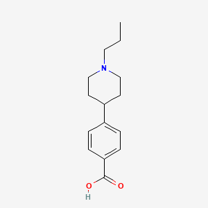 molecular formula C15H21NO2 B8502689 4-(1-Propylpiperidin-4-yl)benzoic acid 