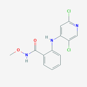 molecular formula C13H11Cl2N3O2 B8502731 2-[(2,5-dichloro-4-pyridinyl)amino]-N-(methyloxy)benzamide 