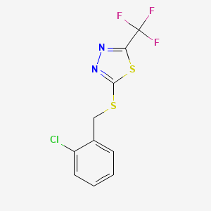 2-{[(2-Chlorophenyl)methyl]sulfanyl}-5-(trifluoromethyl)-1,3,4-thiadiazole