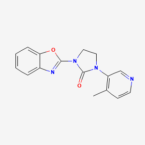 molecular formula C16H14N4O2 B8502743 1-Benzooxazol-2-yl-3-(4-methyl-pyridin-3-yl)-imidazolidin-2-one 