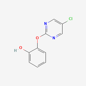 molecular formula C10H7ClN2O2 B8502749 2-(5-Chloropyrimidin-2-yloxy)phenol 