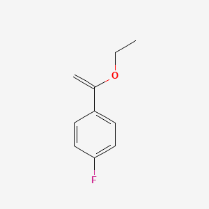 molecular formula C10H11FO B8502758 1-(1-Ethoxy-vinyl)-4-fluoro-benzene 