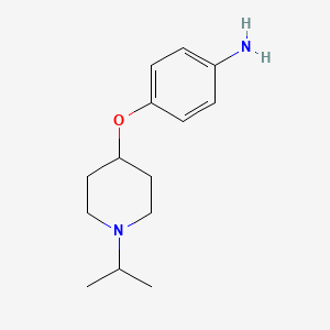 molecular formula C14H22N2O B8502765 4-(1-Isopropylpiperidin-4-yloxy)aniline 