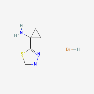 molecular formula C5H8BrN3S B8502778 1-1,3,4-Thiadiazol-2-yl-cyclopropylamine hydrobromide 