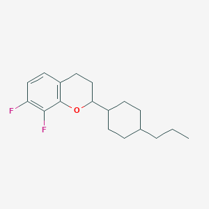 molecular formula C18H24F2O B8502787 7,8-Difluoro-2-(4-propylcyclohexyl)-3,4-dihydro-2H-1-benzopyran CAS No. 816451-13-5