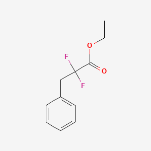 molecular formula C11H12F2O2 B8502793 Ethyl 2,2-difluoro-3-phenylpropionate 