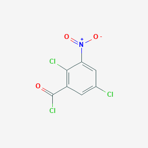 molecular formula C7H2Cl3NO3 B8502794 2,5-Dichloro-3-nitrobenzoyl chloride 