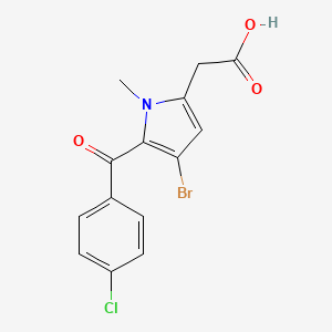 molecular formula C14H11BrClNO3 B8502814 [4-Bromo-5-(4-chlorobenzoyl)-1-methyl-1H-pyrrol-2-yl]acetic acid CAS No. 62380-82-9