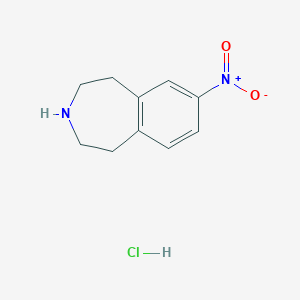 molecular formula C10H13ClN2O2 B8502823 2,3,4,5-tetrahydro-7-nitro-1H-3-benzazepine hydrochloride 