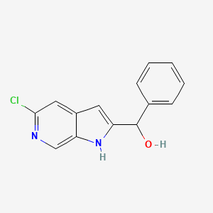 1h-Pyrrolo[2,3-c]pyridine-2-methanol,5-chloro-a-phenyl-