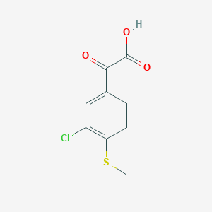 molecular formula C9H7ClO3S B8502929 (3-Chloro-4-methylsulfanyl-phenyl)-oxo-acetic acid 