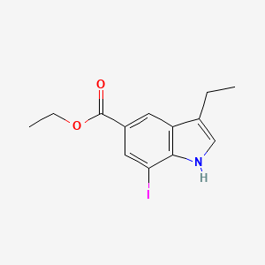 Ethyl 3-ethyl-7-iodo-1h-indole-5-carboxylate