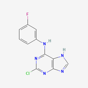 2-Chloro-6-(3-fluoro-phenyl-amino)-purine