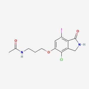 Acetamide,n-[3-[(4-chloro-2,3-dihydro-7-iodo-1-oxo-1h-isoindol-5-yl)oxy]propyl]-