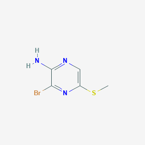 molecular formula C5H6BrN3S B8503019 2-Amino-3-bromo-5-methylthiopyrazine 