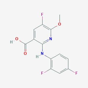 3-Pyridinecarboxylic acid,2-[(2,4-difluorophenyl)amino]-5-fluoro-6-methoxy-