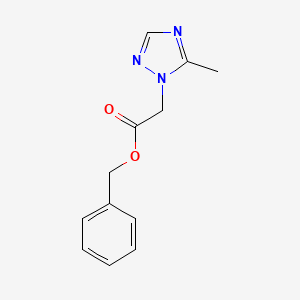 molecular formula C12H13N3O2 B8503045 (5-Methyl-[1,2,4]triazol-1-yl)-acetic acid benzyl ester 