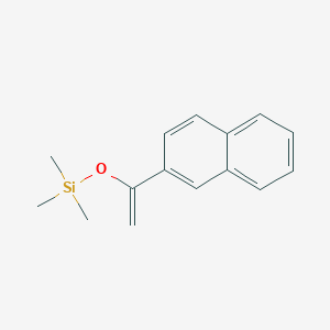 molecular formula C15H18OSi B8503118 Trimethyl{[1-(naphthalen-2-yl)ethenyl]oxy}silane CAS No. 52119-18-3