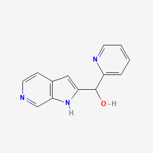 molecular formula C13H11N3O B8503135 1h-Pyrrolo[2,3-c]pyridine-2-methanol,a-2-pyridinyl- 