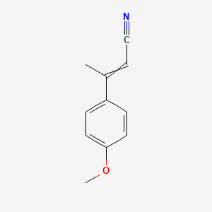 molecular formula C11H11NO B8503486 1-Cyano-2-(p-methoxyphenyl)-1-propene 