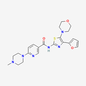 3-Pyridinecarboxamide,n-[4-(2-furanyl)-5-(4-morpholinyl)-2-thiazolyl]-6-(4-methyl-1-piperazinyl)-