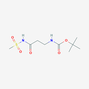 molecular formula C9H18N2O5S B8503648 Tert-butyl 3-(methylsulfonamido)-3-oxopropylcarbamate 