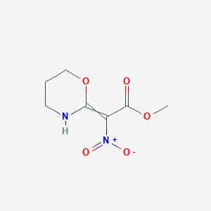 molecular formula C7H10N2O5 B8503667 Methyl nitro(1,3-oxazinan-2-ylidene)acetate CAS No. 57355-05-2