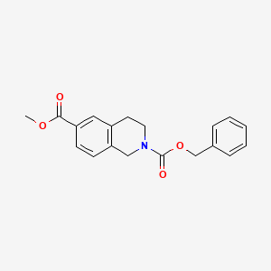 molecular formula C19H19NO4 B8503672 2-Benzyl 6-methyl 3,4-dihydroisoquinoline-2,6(1H)-dicarboxylate 