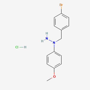 N-(p-Bromobenzyl)-N-(4-methoxyphenyl)hydrazine hydrochloride