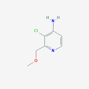 molecular formula C7H9ClN2O B8503747 4-Amino-3-chloro-2-methoxymethylpyridine 