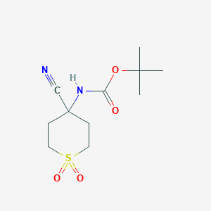 tert-butyl (4-cyano-1,1-dioxidotetrahydro-2H-thiopyran-4-yl)carbamate