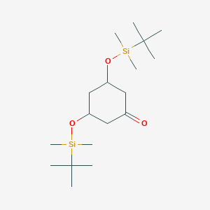 molecular formula C18H38O3Si2 B8503885 (3S,5S)-3,5-bis(tert-butyldimethylsilyloxy)cyclohexanone 
