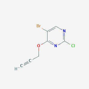molecular formula C7H4BrClN2O B8503888 5-Bromo-2-chloro-4-(prop-2-ynyloxy)pyrimidine 