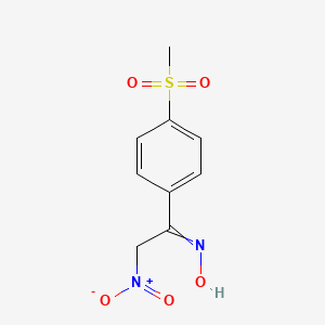 molecular formula C9H10N2O5S B8503943 1-(4-Methanesulfonyl-phenyl)-2-nitro-ethanone oxime CAS No. 832717-24-5