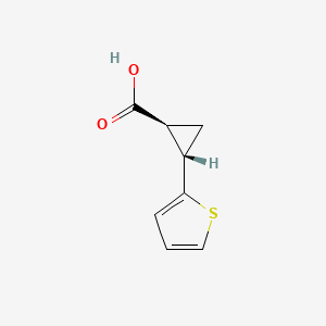 molecular formula C8H8O2S B8503958 (1S,2S)-2-Thiophen-2-yl-cyclopropanecarboxylic acid 