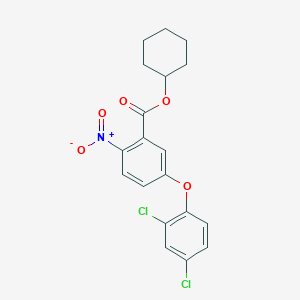 molecular formula C19H17Cl2NO5 B8504000 Cyclohexyl 5-(2,4-dichlorophenoxy)-2-nitrobenzoate CAS No. 57728-99-1