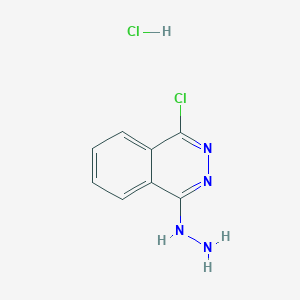 molecular formula C8H8Cl2N4 B8504034 1-Chloro-4-hydrazinophthalazine hydrochloride 