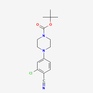 molecular formula C16H20ClN3O2 B8504043 Tert-butyl 4-(3-chloro-4-cyanophenyl)piperazine-1-carboxylate 